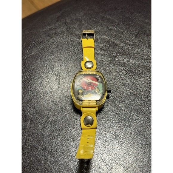 Vintage Working Childrens Animated Mechanical Wind-Up SEE-SAW Watch Merry (read)